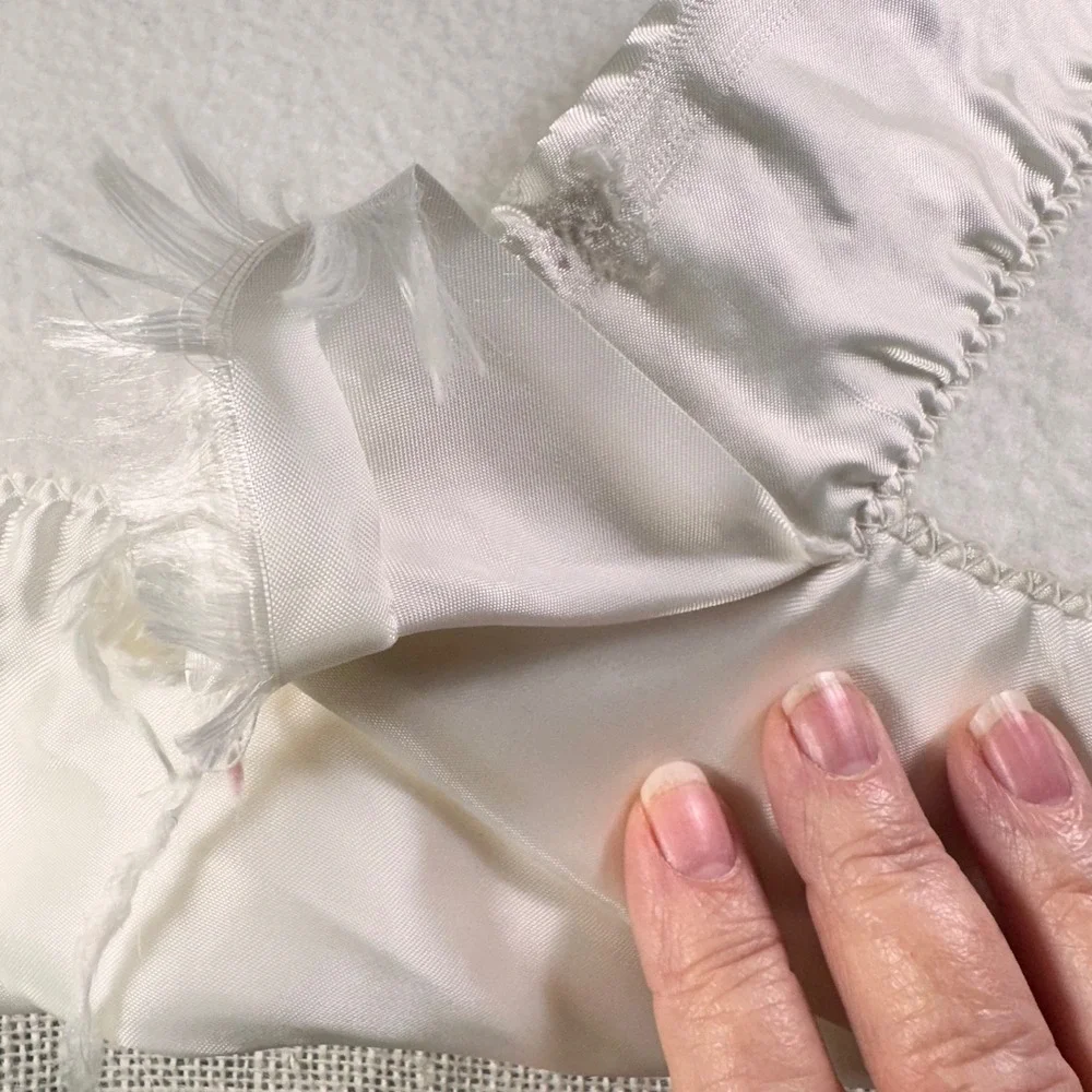North Star Baby Blanket Satin Trim‎ Ivory Thermal Crib 39x54 Soft USA